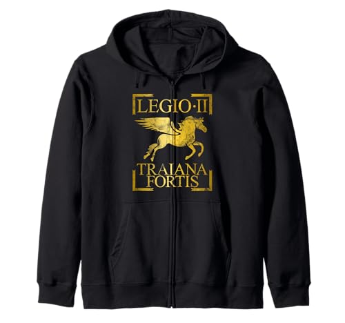 Roman Legion Legio III TRAIANA Fortis Emblem Männer Frauen Geschenk Kapuzenjacke von Roman Legion Banner Legio for History Lovers