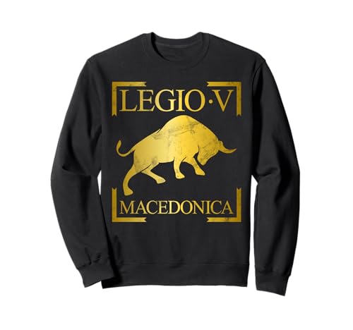 Roman Legion Legio V Macedonica Emblem Männer Frauen Geschenk Sweatshirt von Roman Legion Banner Legio for History Lovers