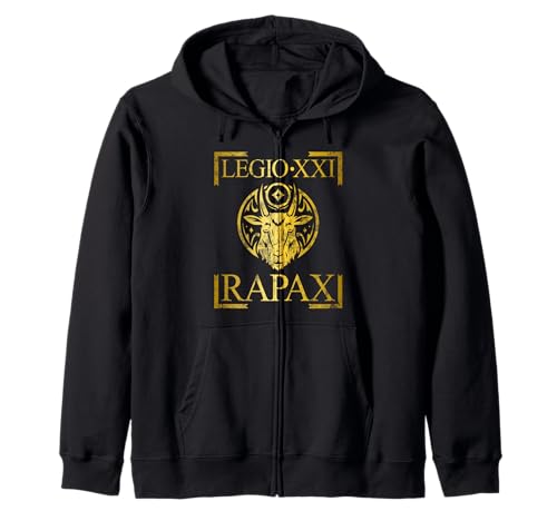Roman Legion Legio XXI RAPAX Emblem Männer Frauen Geschenk Kapuzenjacke von Roman Legion Banner Legio for History Lovers