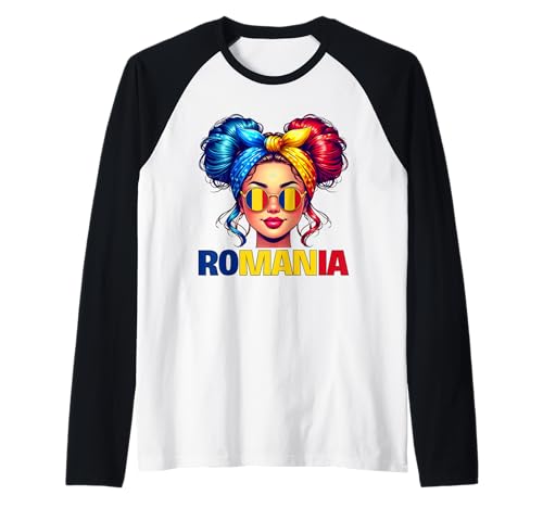 Rumänien Mädchen Rumänien Mädchen Rumänien Flagge Raglan von Romania Girl Romania Flagge