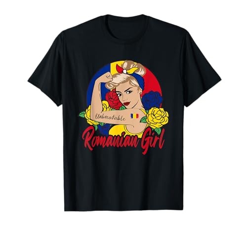 Rumänisches Mädchen, Rumänien, Frau, Rumänien, Flagge T-Shirt von Romania Girl Romanian