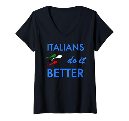 Damen Italians do it Better schleppt Touristen T-Shirt mit V-Ausschnitt Damen Italians do it Better schleppt Touristen T-Shirt mit V-Ausschnitt von Romanità