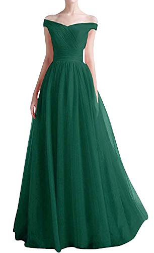 Romantic-Fashion Damen Ballkleid Abendkleid Brautkleid Lang Modell E270-E275 Rüschen Schnürung Tüll DE Grün Größe 34 von Romantic-Fashion