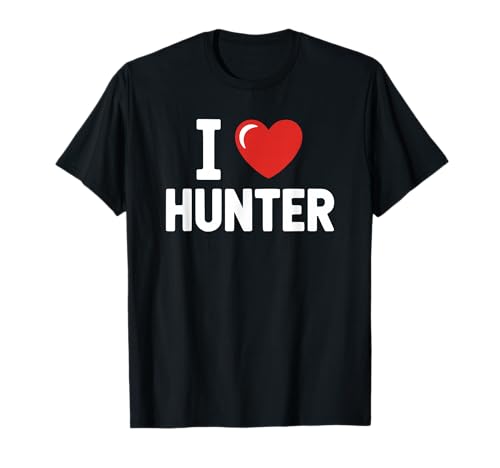 Süß, ich Liebe Herzjäger, Eltern, Ehefrau, Ehemann, Mädchen, Junge T-Shirt von Romantic Personalised Designs For Hunter
