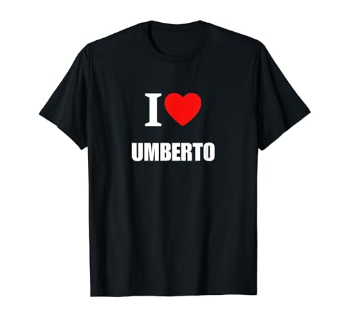 Niedlich Ich Liebe Herz Umberto Eltern Frau Ehemann Mädchen Junge T-Shirt von Romantic Personalised Designs For Umberto