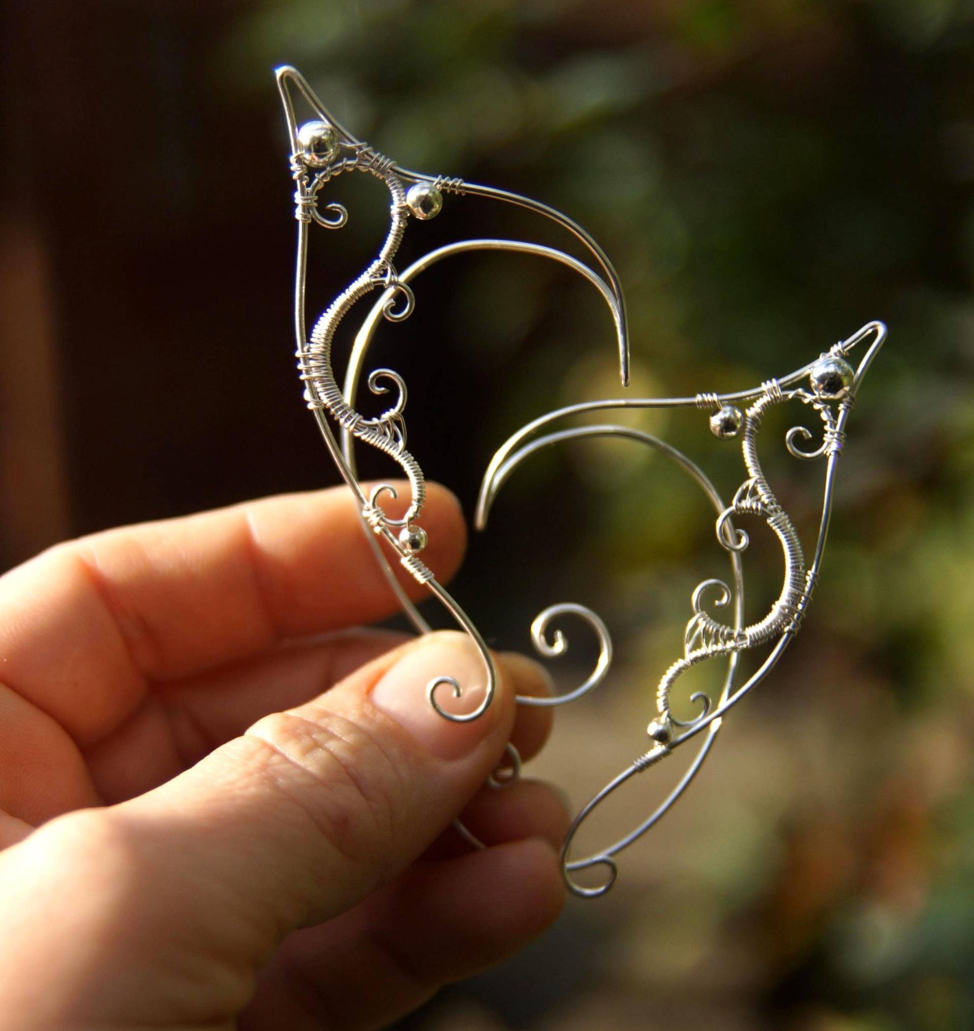 Elegante Versilberte Elfen Ohrmanschetten Kein Piercing, Cosplay Schmuck Elegante Versilberte Elfen Ohrmanschetten Kein Piercing, Cosplay Schmuck von RomanticElfJewelry