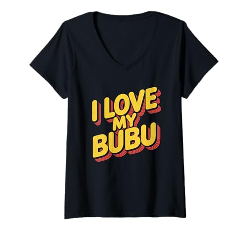Damen Ich Liebe Meinen BuBu Romantische Paare Passendes Jubiläum T-Shirt mit V-Ausschnitt von Romantische Seelenverwandte Liebende Jungvermählte
