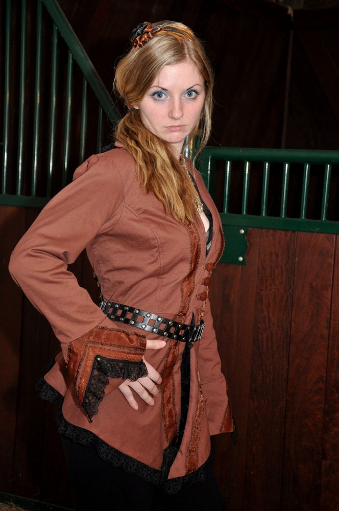 steampunk Damen Jacke Tatterpunk in Braun von RomanyRapture