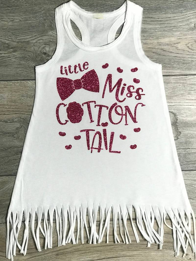 Little Miss Cotton Tail Weißes Fransenkleid - Oster-Outfit von RomariForKids