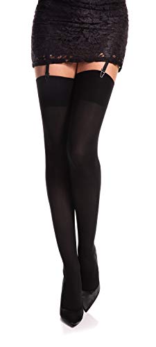 Romartex Strümpfe 40 DEN blickdicht uni 30 Farben Größen S-XL, Schwarz , L von Romartex