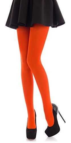 Romartex blickdichte Microfaser Strumpfhose 100 DEN, L, orange von Romartex