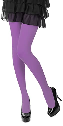 Romartex bunte Microfaser Strumpfhose 40 DEN in 37 Farben und 5 Großen, L, lavender von Romartex