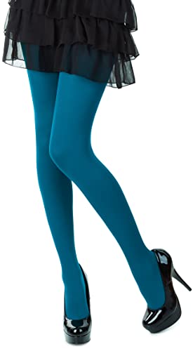 Romartex bunte Microfaser Strumpfhose 40 DEN in 37 Farben und 5 Großen, XL, meerblau von Romartex