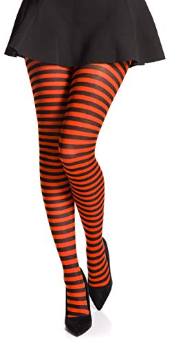 Romartex bunte Strumpfhose mit Streifen, M, orange von Romartex