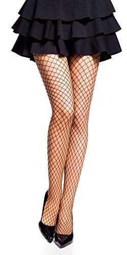 Romartex trendy grobmaschige Netzstrumpfhose in 6 Farben, M/L, dunkelbraun von Romartex