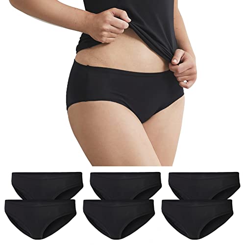 Romberg Damen Hipster-Panty, 6er Pack (schwarz, L) von Romberg