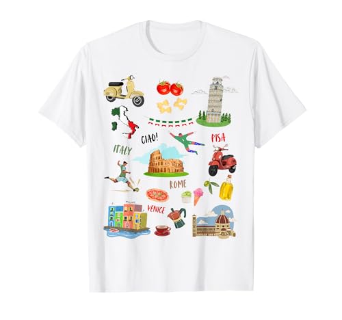 Kinder Italien Souvenir Rom Venedig Pisa Fußball Kleinkinder Jungen T-Shirt von Rome Italy youth European Cities Souvenir Girls