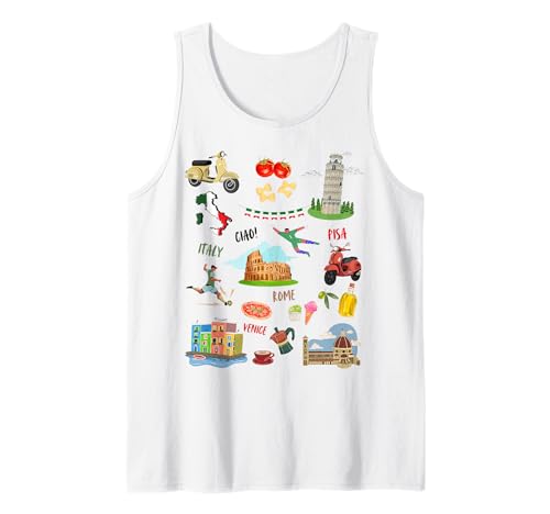 Kinder Italien Souvenir Rom Venedig Pisa Fußball Kleinkinder Jungen Tank Top von Rome Italy youth European Cities Souvenir Girls