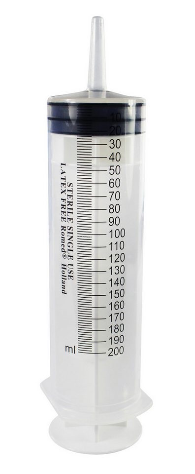 Romed Einwegspritze Wund- & Blasenspritze, 200 ml, 3-teilig, mit Luer-Ansatz, (1-St) von Romed