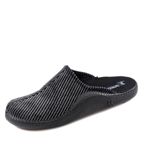 Romika 71040-65-100 Herren Hausschuh Textilmaterial aus Baumwolle Textilfutter, Groesse 44, anthrazit von Romika