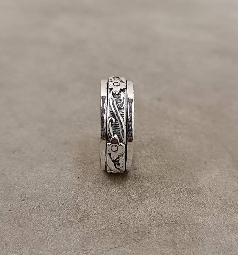 Spinner Ring, Sterling Silber Fidget Spinning Meditation Bandring, Boho Ringe von Ronakgemstone