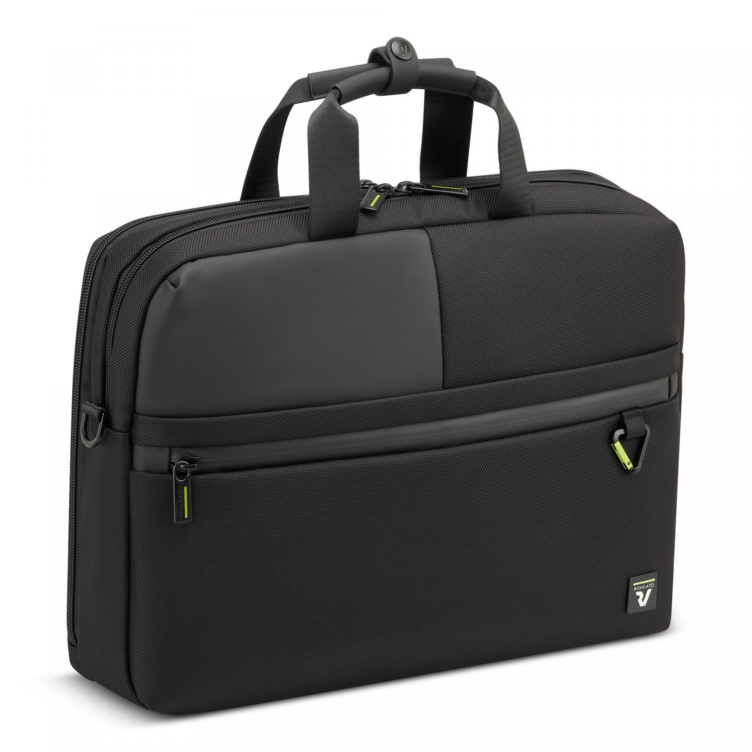 Roncato Trial Laptoptasche Mit 15,6 Laptopfach - 30x42x12 Cm - Schwarz von Roncato