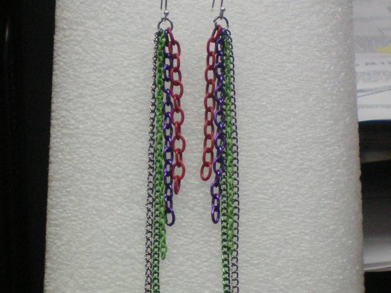 Ohrringe Bunte Ketten von Rondinelli