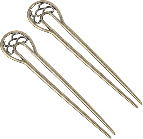 Rongchenghao 2 Stück Metall U-förmige Haarspange Große Französische Retro Haarspange Haargabel Frisur Zubehör Geeignet für Frauen und Mädchen von Rongchenghao