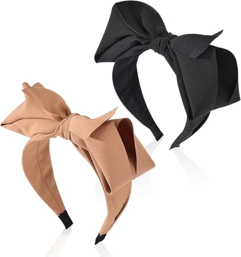 Rongchenghao 2 Stück Schmetterling Schleife Mode Frauen Sheadpiece Schwarz Gold Elegante Damen Haarspange von Rongchenghao