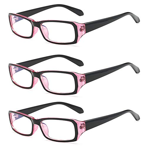 Rongchy 3 PRS Distanzbrille Herren Damen Kurzsichtige Brille Myopiebrille im klassischen Stil -2,50 Stärke von Rongchy