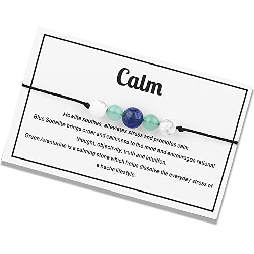 Ronglry Kristallarmband für Damen und Herren, Heilkristall-Perlenarmband, Amethyst, 7 Chakra-Armbänder, spirituelle Angst, Reiki, echte Kristallperlen, Heilkristall-Schmuck mit Bedeutungskarte von Ronglry