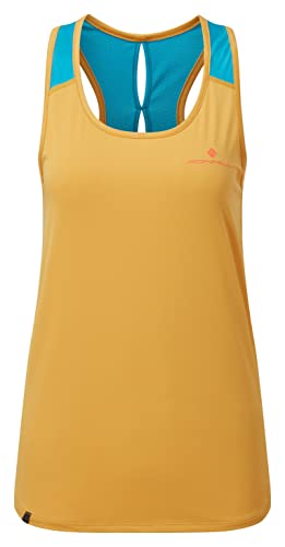 Ronhill Damen Wmn's Tech Revive Racer Vest Weste, Dunkelgold/Azurblau, 42 von Ronhill