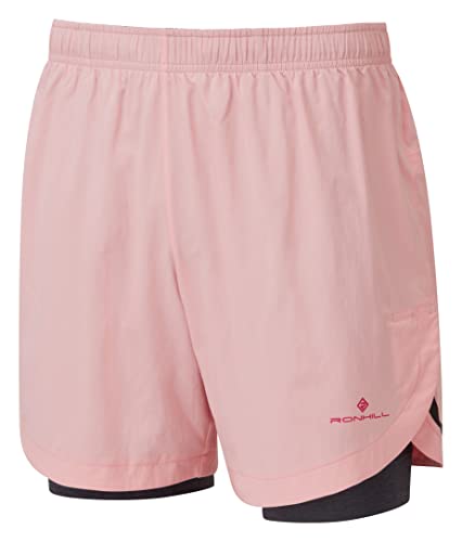 Ronhill Herren Men's Life 7" Twin Shorts, Bubblegum/Charcmarl, L von Ronhill