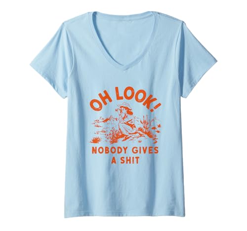 Damen Lustiger Oh Look Nobody Gives a Unisex für Männer, Frauen T-Shirt mit V-Ausschnitt Damen Lustiger Oh Look Nobody Gives a Unisex für Männer, Frauen T-Shirt mit V-Ausschnitt von Ronni Calling
