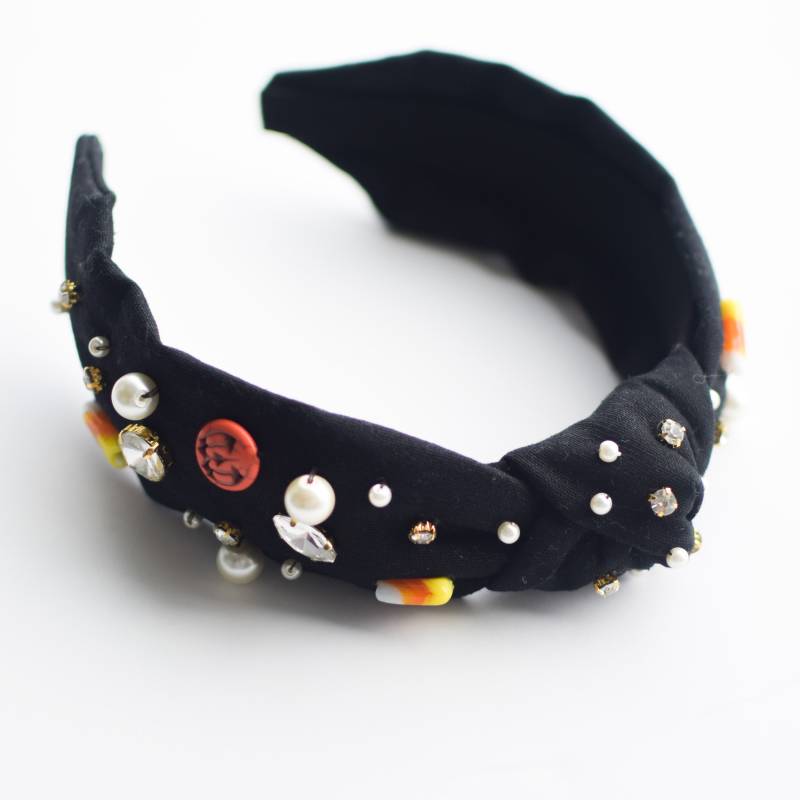Handgenähtes Halloween Knoten Haarband Perlen Verzierungen von RonniBlakeandCo