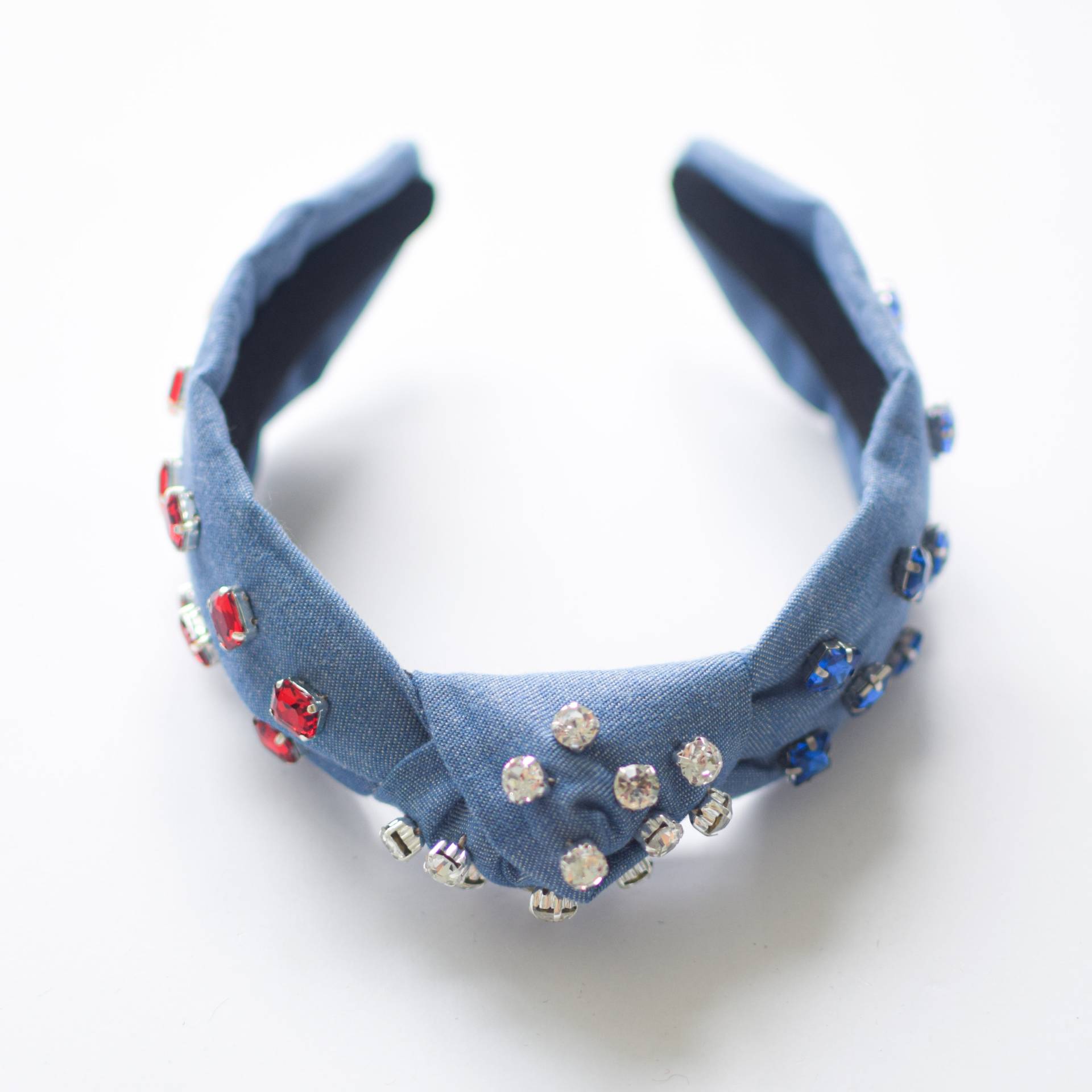 Frauen Knoten Stirnband, 4. Juli Geknotetes Verschönert, Handgenäht, Perlen, Urlaub, Geschenk von RonniBlakeandCo