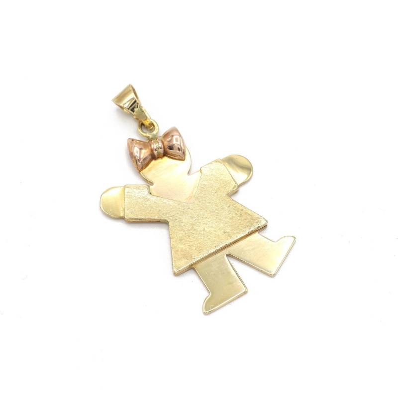 Vintage 14Kt Yellow Gold Little Girl Charm Pendant Genuine von Ronnie7
