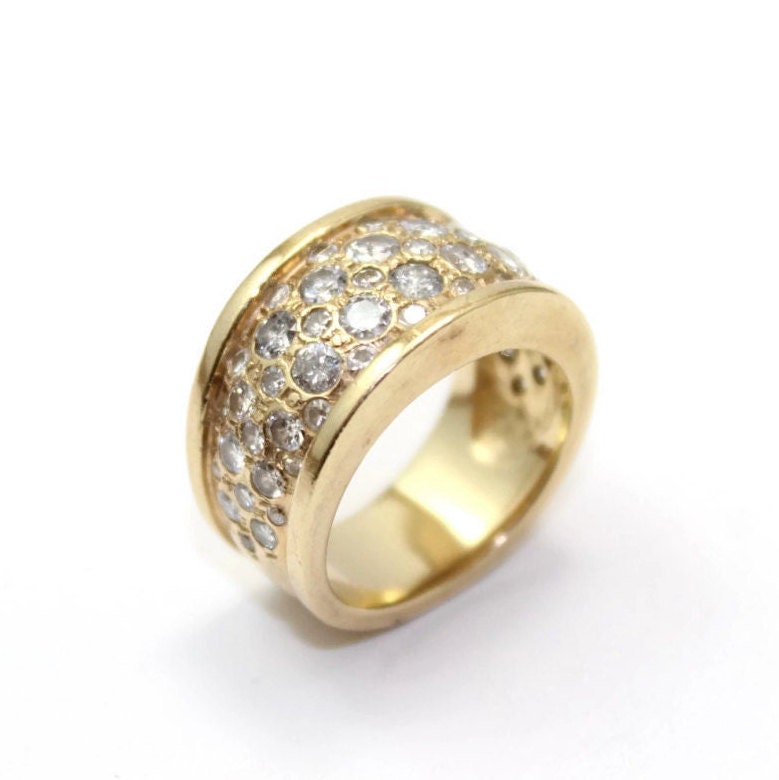 Vintage 585Er Gold Diamant Ring Ca. 3Ctw Unisex Größe 7 Vintage 585Er Gold Diamant Ring Ca. 3Ctw Unisex Größe 7 von Ronnie7