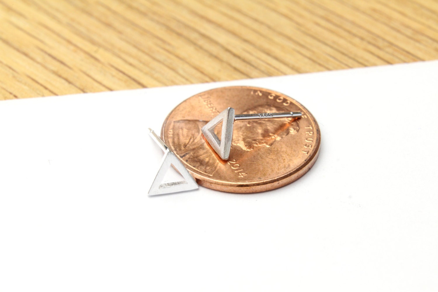 sterling Silber 925 Dreieck Ohrstecker von Ronnie7