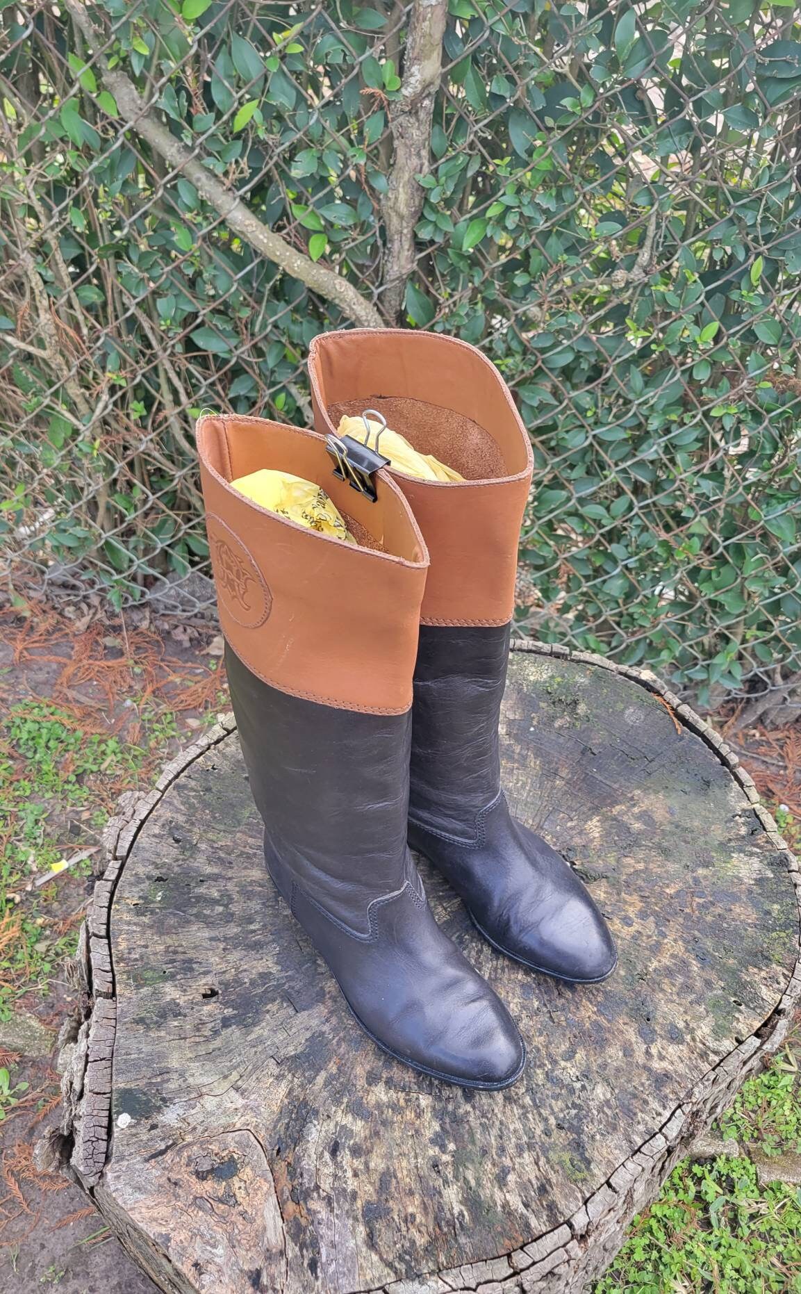 Buccione Echtleder Kniehohe Stiefel/Reitstiefel Im Western-Stil Buccione Echtleder Kniehohe Stiefel/Reitstiefel Im Western-Stil von RonniesVintageCloset