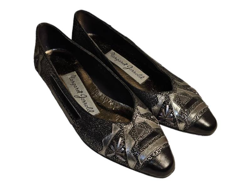 Margaret Jerrold Damen 5, 5 M Schuhe Pumps Heels Spitze Toe Perlglanz Leder von RonniesVintageCloset