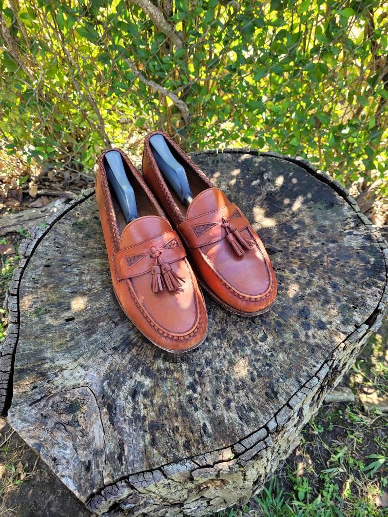 Vintage Herren Braun Leder Kleid Schuhe Von Allen Edmonds Größe 13D/Designer von RonniesVintageCloset