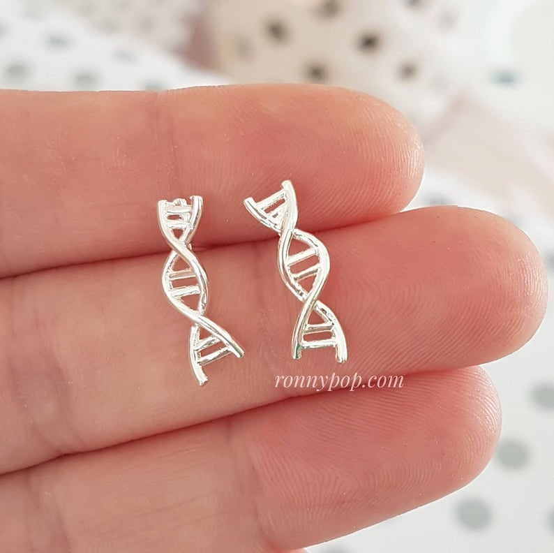 Dna-Ohrringe - Dna-Schmuck Biologie Wissenschaft Twist Biologe Arztschmuck Arztgeschenk Geschenkideen von RonnyPop