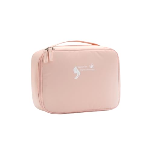 Kosmetiktasche,Kosmetik Reisetasche Reise Kosmetiktasche Große Make-Up-Tasche Schminktasche Kosmetiktasch Organizer für Damen Und Mädchen (Sanftes Rosa) von Ronoza