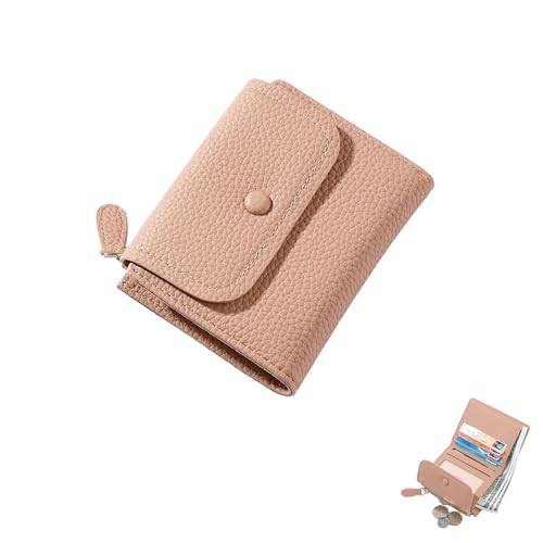 Portemonnaie Damen,Geldbörse Damen Mini Geldbörse Damen Pu Fashion Short Damen Geldbörse 5 Kartenfächer 1 Fotofach 1 Cash Fach 1 Zipper Coins Tasche Rosa Hochwertige Damenbrieftasche von Ronoza