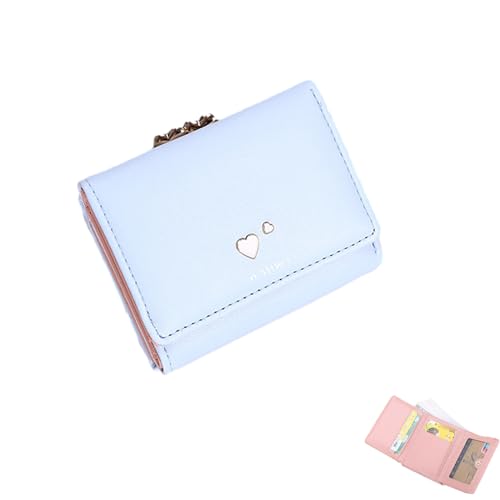 Ronoza Portemonnaie Damen,Portemonnaie Damen Klein Mini Portemonnaie Damen Wallet for Women Einfache Und Süße Liebe Null Geldbörse Portemonnaie Mit Mehreren Kartenfächer Für Feste Geschenk von Ronoza