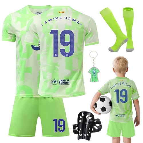Ronronner Fussballtrikot Kinder Jungen, Fußballtrikots, Fußballtrikot Kinder Set, Trikot Fussball mit Socken und Schienbeinschoner Set für Fußballfans Ronronner Fussballtrikot Kinder Jungen, Fußballtrikots, Fußballtrikot Kinder Set, Trikot Fussball mit Socken und Schienbeinschoner Set für Fußballfans von Ronronner
