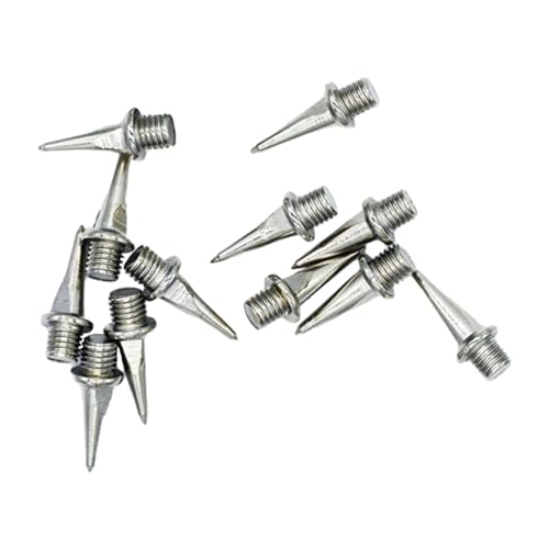Ronyme 12 Stück Track Startblock Spikes Sprinter Pedale Stollen Tragbares Metall Track Field Track Zubehör für Laufbegeisterte, 6.8 mm von Ronyme