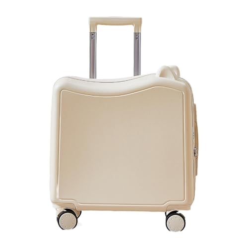 Ronyme Kinder Fahren auf Koffer mit der Größe Ruhigem Geschenkwagen Gepäckstraße Essentielles Reisegepäck mit Rädern für Camping -Kinder, Weiß von Ronyme