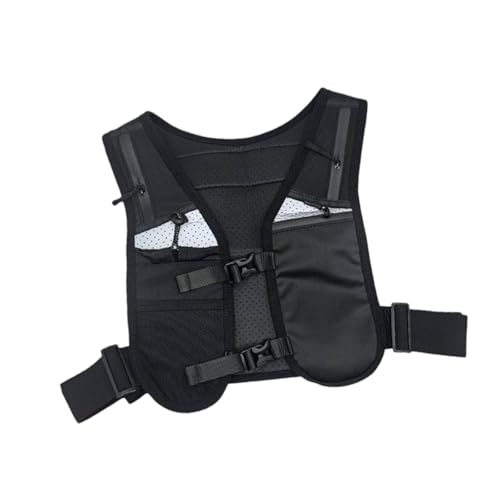 Ronyme Reflektierende Laufweste Brustpack atmungsable Schlüsselhalter mit verstellbarem Bund Sport Jogging Weste zum Camping -Radfahren von Ronyme